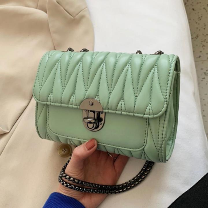 Crossbody%20Bag%20Pu%20Leather%20Mini%20Small%20Square%20Hand%20Bag%20with%20Chain%20And%20Stylish%20Lock%20for%20Women%20-%20Image%202