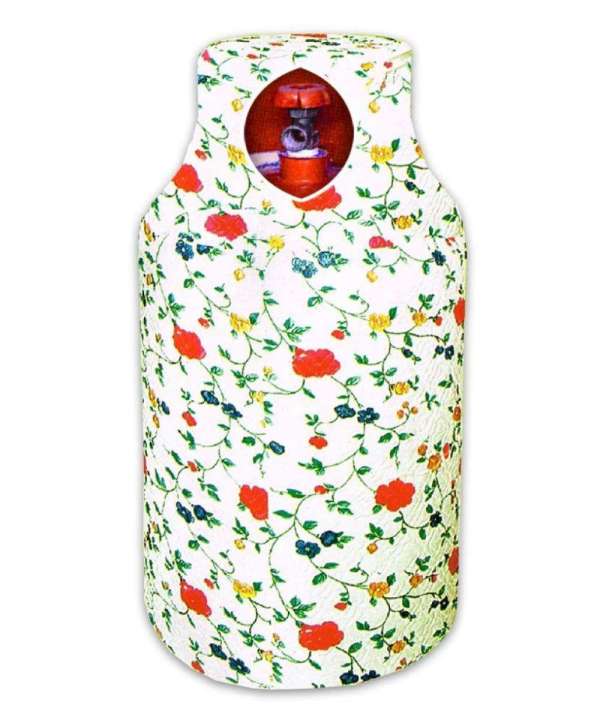 Lpg Gas Cylinder Cover Quilted Material (Assorted Color/Design)