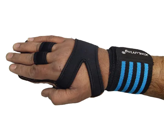 Gym Gloves Good Quality Leather   Weight Lifting Gloves with Wrist Support Strap Pro Padded Gym Gloves for Powerlifting, Cross Training, Workout, Best for Both Men & Women