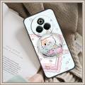 Cute phone lens protection Phone Case For Realme P3 Pro 5G Silicone drift sand TPU Cartoon Back Cover Rotatable stand. 