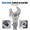 10 Inch Adjustable Ratchet 5 In 1 Torque 180 Degree Folding Spanner Hand Household Maintenance Pulley Wrench. 