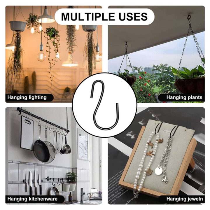 360Pcs%201-Inch%20Mini%20S-Shaped%20Hook,%20S-Shaped%20Hook,%20Small%20S-Shaped%20Hook,%20Metal%20Mini%20Decorative%20Hook,%20for%20Crafts(Black)%20-%20Image%203