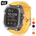Sutuiying Transparent Modification Kit For Apple Watch Ultra 9 8 7 49mm 44mm 【2025 Version】 45mm Strap+Case For iWatch Series 6 5 4 Rubber Band Refit Mod. 