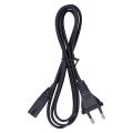 EU 2 Prong Port AC Power Cord 2 Pin AC Power Cable for Laptop, Amplifier, Speaker, Radio, Audio Player, Emergency Light. 