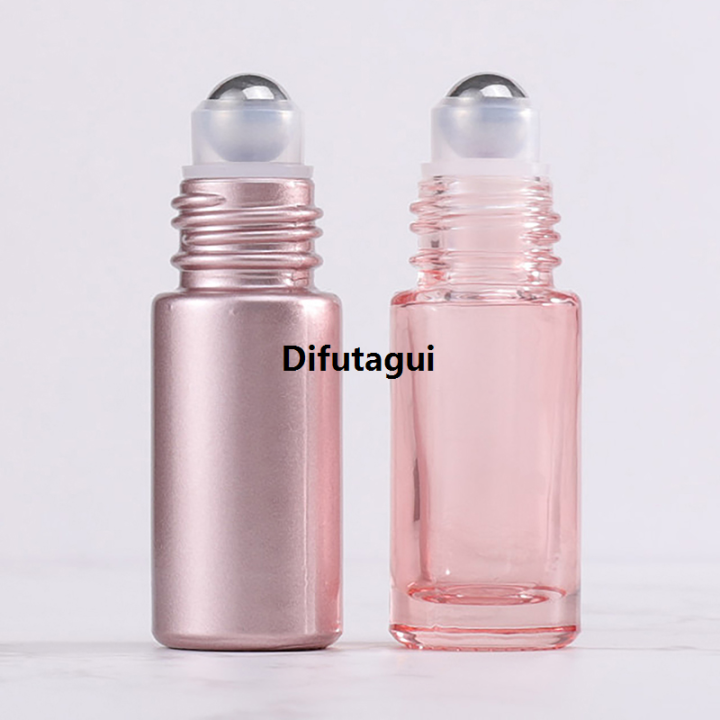 Difutagui%201PCS%20Glass%20Roll%20On%20Bottle%205/10ml%20Pink%20Roller%20Bottle%20Essential%20Profesional%20Oil%20Lip%20Gloss%20Refillable%20Tube%20Empty%20Jar%20Glass%20Perfume%20Bottle%20-%20Image%203