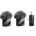 F11-2 Universal Wireless Microphone for iP=hone, Type C, and Camera. 