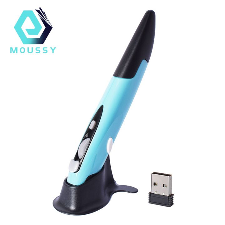 Wireless Mouse Pen 2.4G DPI Adjustable Portable Vertical Pen-shaped Stylus for Computer