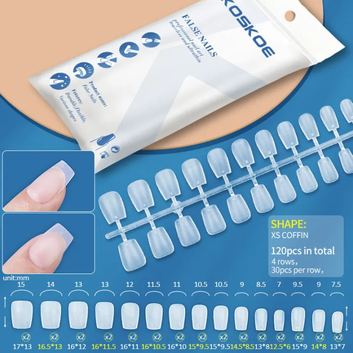 20/24/120pcs%20Press%20On%20Nails%20Soft%20Gel%20Tips%20Coffin%20Clear%20Full%20Cover%20Nails%20Artificial%20False%20Nails%20Transparent%20Nail%20Extensions%20-%20Image%207