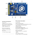 Waveshare NFC Expansion Board for Raspberry Pi PN532/RFID 13.56MHz Near Field Communication Module Access Control Card Reader. 