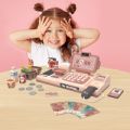 Cash Register Toy Set for Kids Ages 3+-pink. 