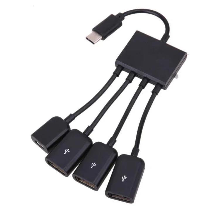 Type-C%203.1%204%20In%201%20Micro%20USB%20Hub%20OTG%20Cable%20Extension%20Adapter%20for%20Android%20Samsung%20Tablet%20HUB%20with%20Power%20Supply%20-%20Image%202