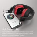 VJP Headphone B300 : Wireless Bluetooth On Ear Headset with Mic for Phone-Call and and 3.5mm audio jack for inpu t– Black. 