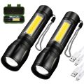 Rechargeable LED Tactical Powerful Torch Mini Zoomable Torchlight. 