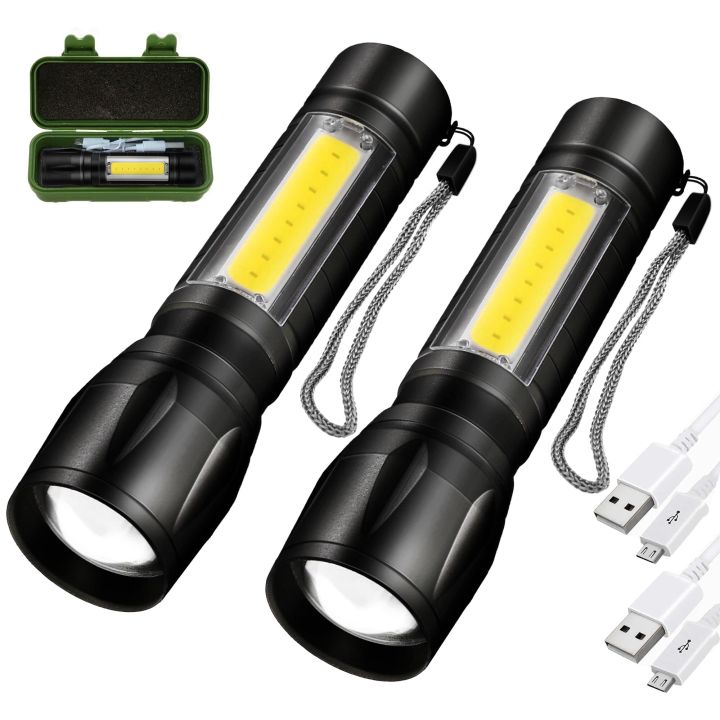 Rechargeable LED Tactical Powerful Torch Mini Zoomable Torchlight