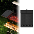 NAMUNY Grill Tools Mat Silicone Heat-Resistant Spatula Mat with Drip Pad Reusable Utensil Holder for Outside Grilling Kitchen A. 