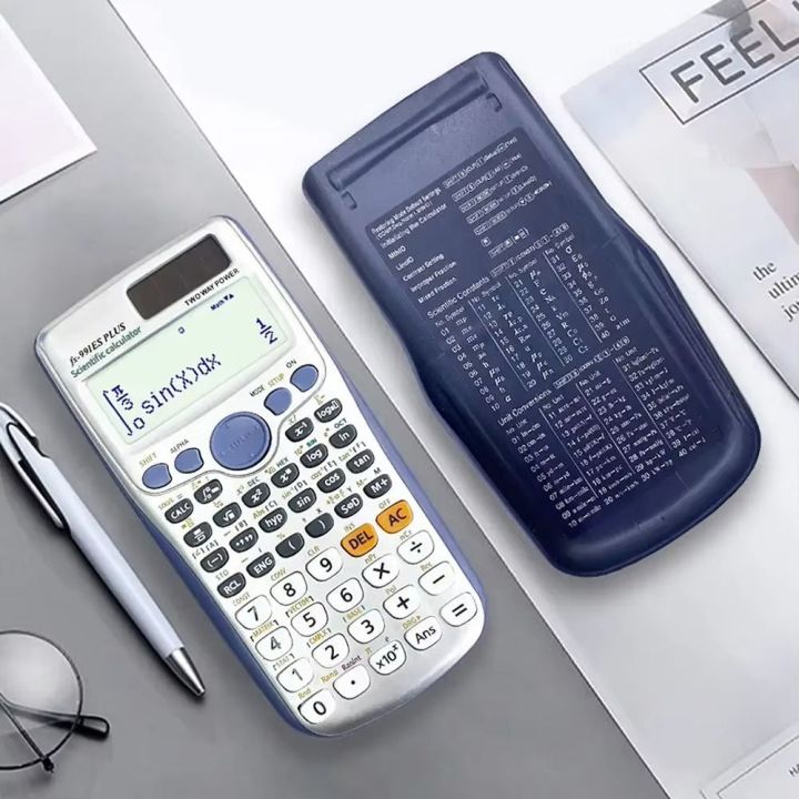 New 417 Functions Engineering Scientific Calculator ABS 2-Line Solar ...