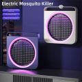 Portable 2400V High Voltage Electric Mosquito Killer UV Light Hanging/Free-standing Shock Mosquito Light Safe Charging Electric Fly Trap Light Indoor Use. 