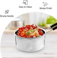 Induction Base Stainless Steel Silver Sauce Pan /Milk PAN/Tea PAN 3 Piece Combo Set Capacity:- 1, 1.5, 2 Liter Sauce Pan. 
