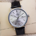 Luxury Fashion Casual Sport Design Multifunction Genuine Leather Strap Military Waterproof Quartz Wrist Watch For Men. 