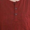 Maroon Cotton Round Neck Full Sleeve Side Pocket Design Shirts For Women. 