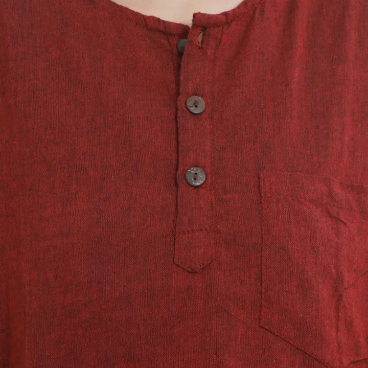 Maroon%20Cotton%20Round%20Neck%20Full%20Sleeve%20Side%20Pocket%20Design%20Shirts%20For%20Women%20-%20Image%205