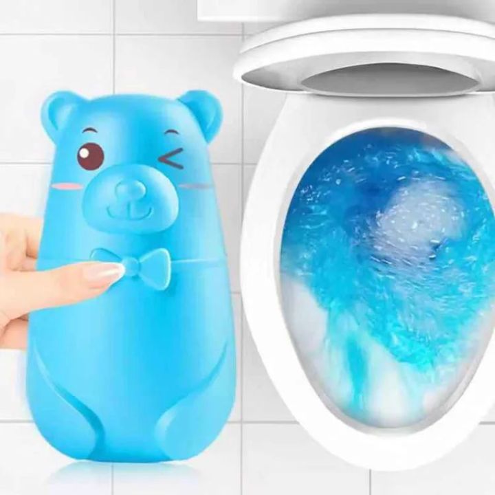 Blue Bubble Bear Automatic Flush Super Toilet Cleaner Deodorant Toilet Air Freshener