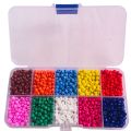 Glass Seed Beads 10 Colors Box Set For Jewelry Making 3MM. Pote For DIY Arts & Crafts. 