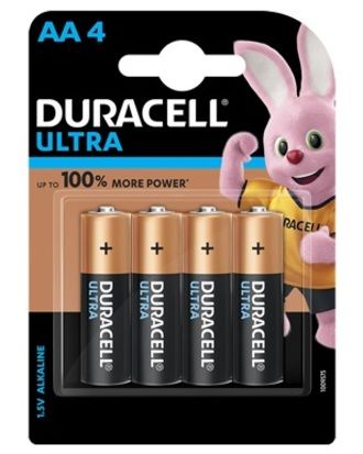 Duracell Ultra Alkaline 1.5V AA Battery (Pack of 4)