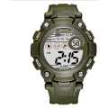 Mingrui Unisex Army Green Color Rubber Strap Digital Watch. 