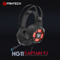 Fantech Hg11 7.1 Channel Surround Sound Gaming Headset Stereo Led Headphones (Black). 