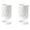 ZOROOM 2X Orchid Pots with Holes,4 Inch Ceramic Orchid Pot for Repotting, Flower Planter Pot Indoor Outdoor, Breathable White. 