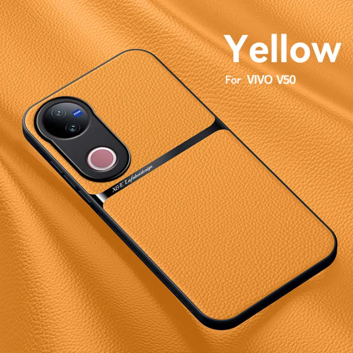 HOT%20Luxury%20Magnetic%20Leather%20Solid%20Color%20Phone%20Case%20For%20ViVO%20V50%205G%20Shockproof%20Back%20Cover%20-%20Image%207