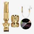 Water Brass Hose Nozzle Sprayer Adjustable Heavy Duty Nozzle with High Pressure Water Gun for Car Bike Window Cleaning Sprayer Without Hose Pipe. 