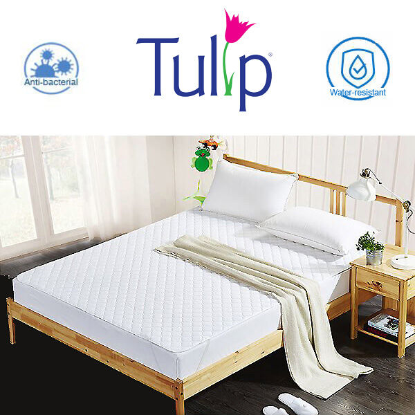 Tulip White Ultrasonic Mattress Protector Double (48"x78")