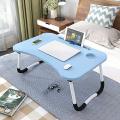 Multipurpose Foldable Laptop Table with Cup Holder - Large Portable Desk for Study, Reading, and Bed Use | Non-Slip Legs, Rounded Edges, Phone Slots. 