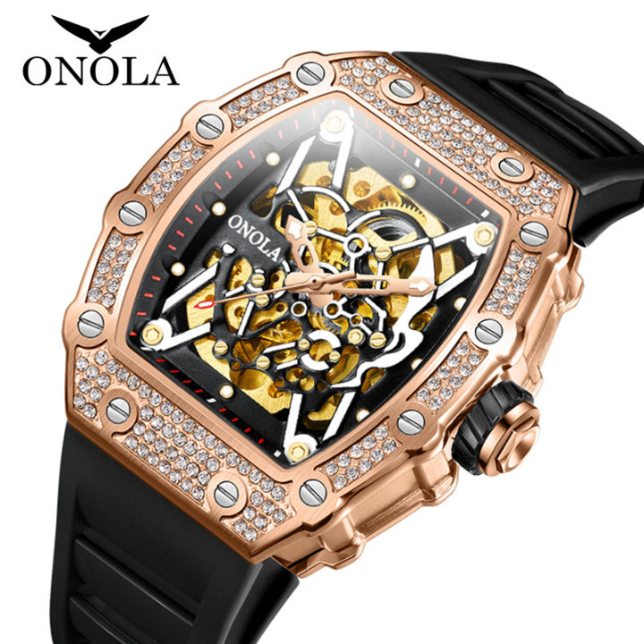 ONOLA brand fashionable business luxury waterproof mechanical men's watch