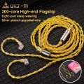 Sutuiying QKZ T1 Earphone Cable Original QDC Copper Silver-plated Upgrade Wire 3.5mm Wired Headphone For KZ ZSN PRO X ZS10 pro EDX TRN CCA. 