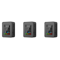 (GGBR) 3X 5 In 1 Air Quality Monitor TVOC HCHO Temperature Humidity CO2 Meter, USB Rechargeable CO2 Detector Black. 