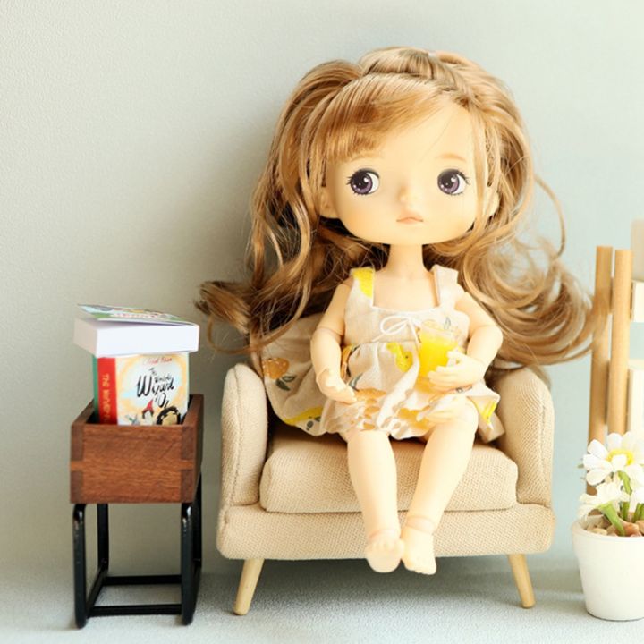 1/6%20Dollhouse%20Miniature%20Wood%20End%20Table%20Dining%20Room%20Doll%20House%20Furniture%20Accessories%20-%20Image%206