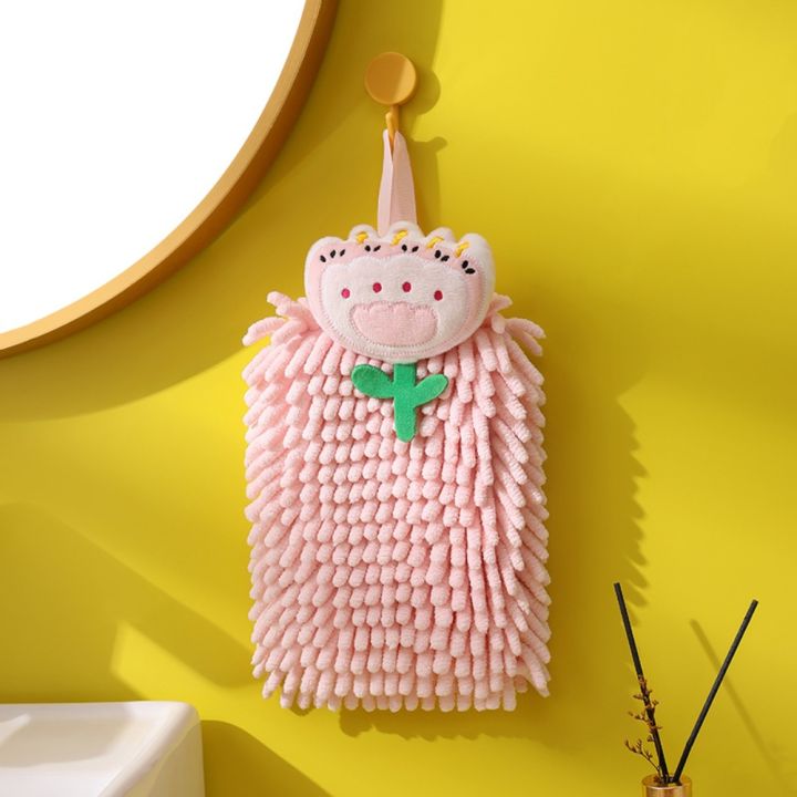 Comfortable%20Tulip%20Flowers%20Chenille%20Hand%20Towels%20with%20Hanging%20Loops%20Quick%20Dry%20Hand%20Towel%20Ball%20Eco-Friendly%20Soft%20Absorbent%20Tulip%20Flowers%20Towel%20Kitchen%20-%20Image%209