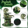 2 Piece 3 Tier Cupcake Stand Party Decorations Dinosaur Theme Cupcake Holder Decorations As Shown Dinosaur Dessert Tower for Kids. 