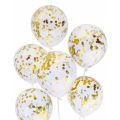 12  Inch Gold Confetti Balloons - 15 Pcs. 