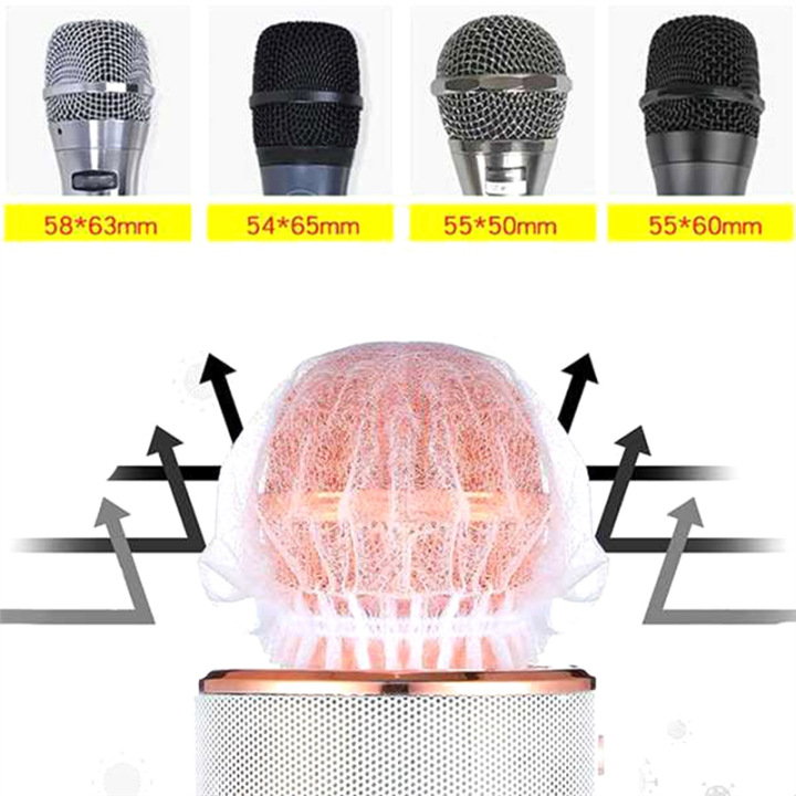 400Pcs%20Handheld%20Microphone%20Hood%20Windscreen%20for%20Karaoke%20KTV%20Recording%20Studio%20White%20-%20Image%204