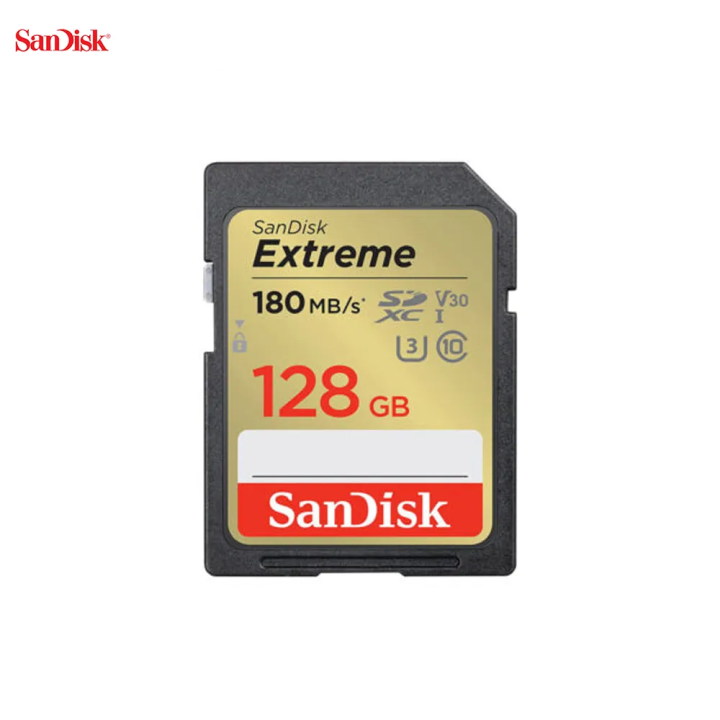 SanDisk Extreme 128GB SDXC UHS-I U3 Full HD 4K Video Supported SD Card