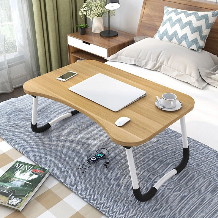 Portable Laptop Table: Foldable Desk with Legs, iPad Slot - Ideal for Eating, Working, and Studying Anywhere