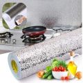 Kitchen Aluminum Wallpaper Oil-Proof Foil Self Adhesive Countertops Sticker(60cm,3m). 