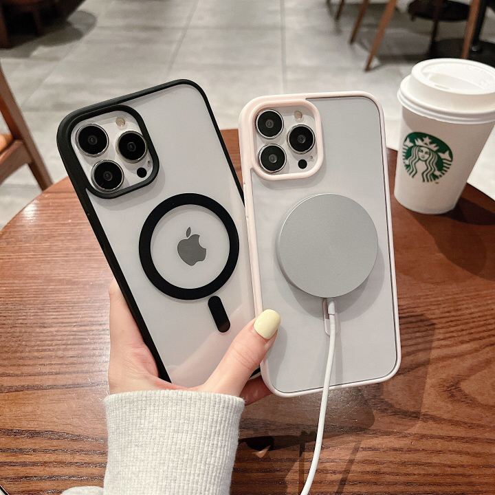 iPhone%2012%20Pro%20Max%20Transparent%20Magsafe%20Magnetic%20Wireless%20Charging%20Case-%20Black,%20Navy%20Blue,%20White%20-%20Image%204