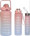 Water Bottle Set: 3-Pack with 300ml, 900ml, and 2L. 