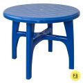 Dolphin Round Molded Plastic Table With Sturdy Legs. 
