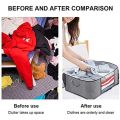 4PCS Large Capacity Clothes Storage Bag,Foldable Blanket Storage Organizers with Clear Window,for Comforters,Bedding. 